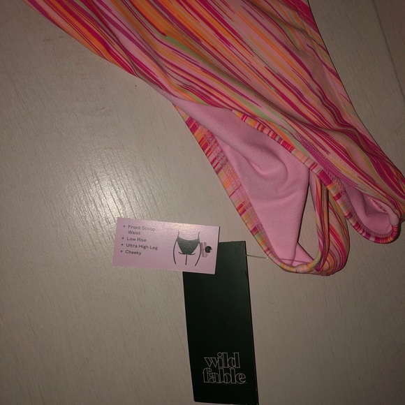 Pink stripe wild fable bikini bottoms  size XL (16) - Picture 4 of 5